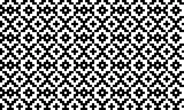 Nordic Vector Geometric Pixelated Seamless Pattern Elemento Diseño Para Interior — Vector de stock