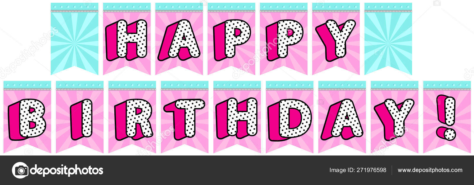 digital printable flags decorating lol backdrop turquoise blue green pink stock vector image by c alenaspl 271976598