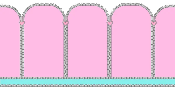 Pink Mint Turquoise Seamless Background Arched Window Candy Shop Showcase — Stock Vector