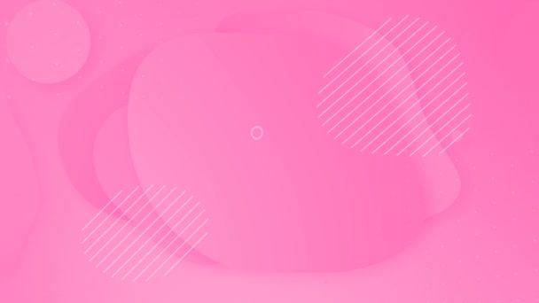 Animación Color Rosa Líquido Pastel Lazo Lindo Fondo Corazón Abstracto — Vídeo de stock