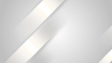  Açık gri beyaz döngülü gradyan soyut arkaplan. Sunum, etkinlik, doğum günü partisi için iş animasyonu. Sonsuz saf geçiş. Mesaj için yer var. Rastgele hareket eden yumuşak geometrik çizgiler