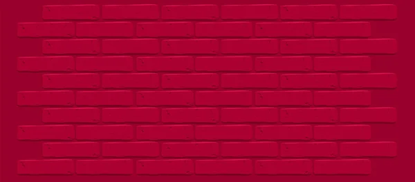 Dark Red Maroon Brick Wall Texture Cracked Empty Background Grunge — Stock Vector