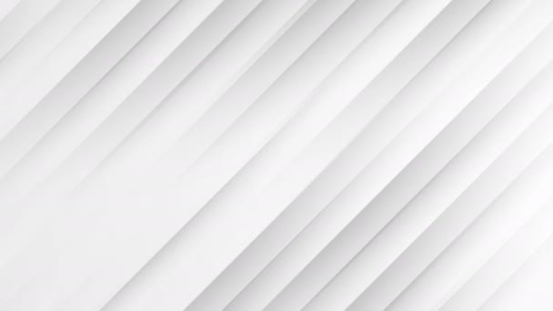 要旨深い白灰色のアニメーションシームレスなループの背景 現代の縞模様技術Bg 斜線でテクスチャ 3次元最小移動光の壁幾何学的金属ウェブデザインカバーテンプレート — ストック動画