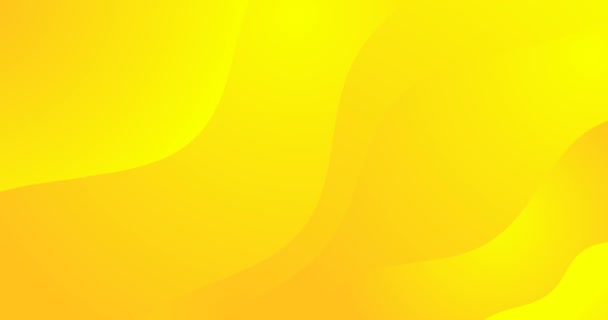 4K阳光灿烂的黄色抽象动画波浪形背景 无缝线光橙色曲线视频壁纸 动态波浪线 最小的简单背景 桌面3D数字模板 流畅视频动画 — 图库视频影像