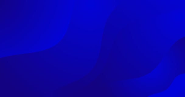 Loopas Flytande Marinblå Färg Våg Animation Elegant Modern Mörk Kurva — Stockvideo