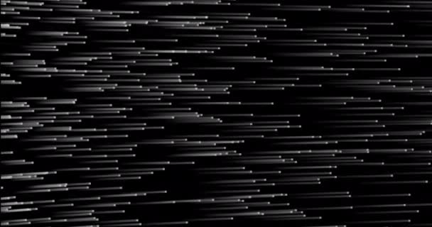 4K抽象白い灰色の粒子ライト シームレスループアニメーション動的雨 豪華な黒の動きの背景 結婚式のタイトル 誕生日パーティー ガラショー Vj音楽の背景 水平ネオンビーム — ストック動画