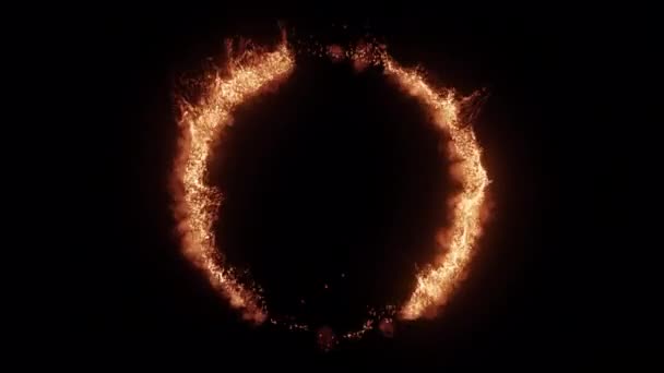 Oferta Caliente Burning Abstract Seamless Loop Circle Animated Frame Transparent — Vídeo de stock
