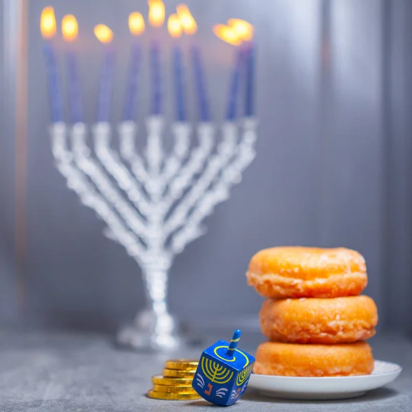 Os símbolos religiosos de férias judaicas Hanukkah Fotos De Bancos De Imagens Sem Royalties