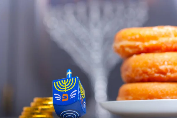 Τα θρησκευτικά σύμβολα της εβραϊκής διακοπές Hanukkah Εικόνα Αρχείου