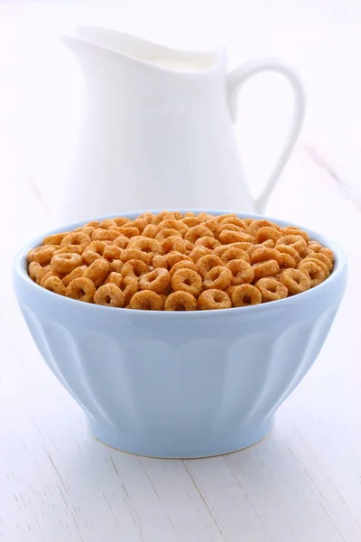 Delicious Nutritious Lightly Toasted Breakfast Honey Nuts Cereal Loops Vintage — Stock Photo, Image