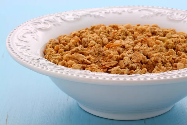 Delicioso Nutritivo Desayuno Tostado Orgánico Muesli Cereales Granola Estilo Vintage — Foto de Stock