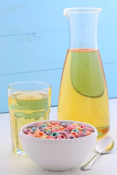 delicious and nutritious, cereal loops, with healthy organic milk