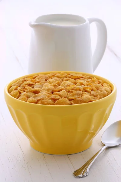 Heerlijk Voedzaam Ontbijt Cornflakes Retro Vintage Styling — Stockfoto