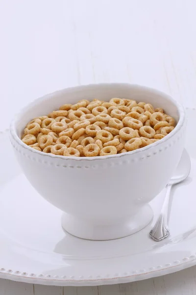 Delicioso Nutritivo Levemente Tostado Café Manhã Mel Nozes Cereal Loops — Fotografia de Stock