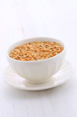 lezzetli ve besleyici kahvaltı müsli veya granola tahıl hafif kızarmış.