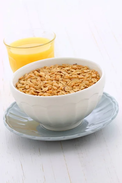 Délicieux Nutritif Petit Déjeuner Légèrement Grillé Muesli Céréales Granola — Photo