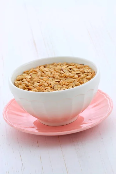 Délicieux Nutritif Petit Déjeuner Légèrement Grillé Muesli Céréales Granola — Photo