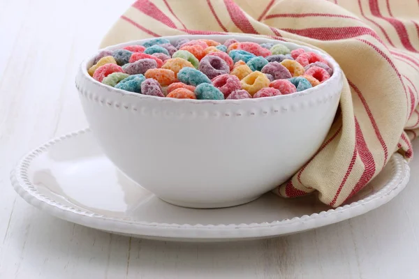 Kids Delicious Nutritious Cereal Loops — Stock Photo, Image