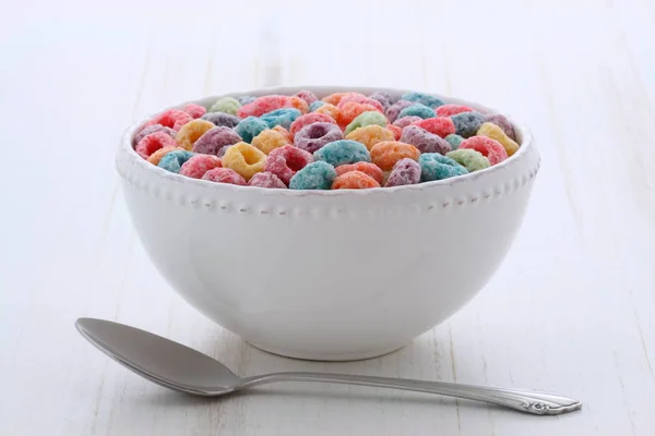 Kids Delicious Nutritious Cereal Loops — Stock Photo, Image