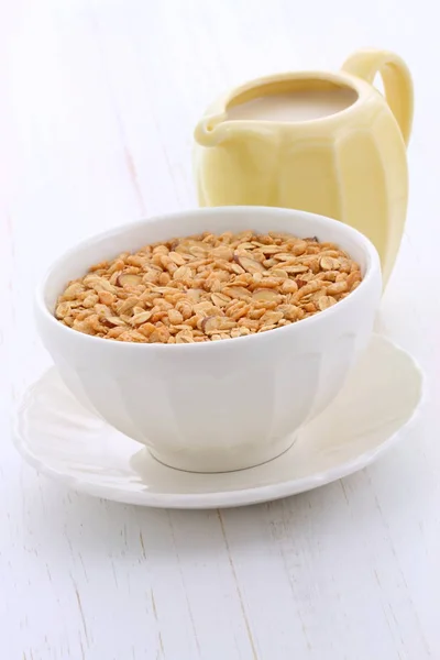 Delicioso Nutritivo Desayuno Ligeramente Tostado Muesli Cereales Granola — Foto de Stock