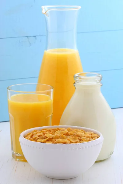Lekker Gezond Cornflakes Gemaakt Met Verse Maïs Zaden — Stockfoto