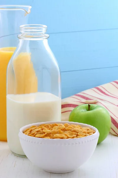 Lekker Gezond Cornflakes Gemaakt Met Verse Maïs Zaden — Stockfoto