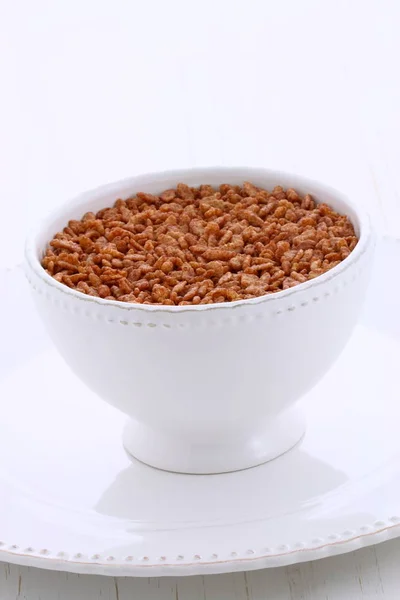 Deliziosi Nutrienti Cereali Cioccolato Riso Tostato Croccante — Foto Stock