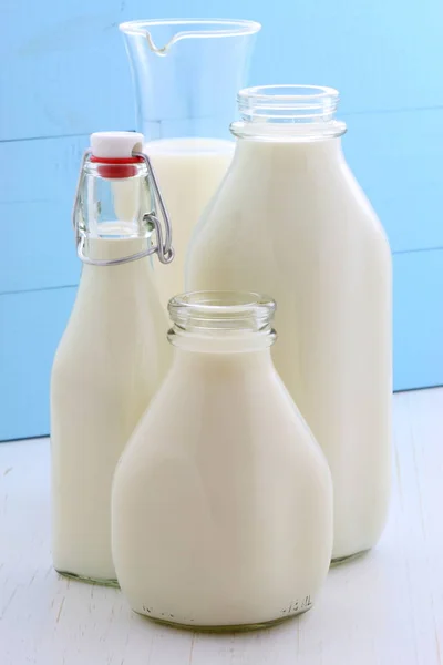 Délicieux Lait Frais Une Des Principales Sources Nutrition — Photo