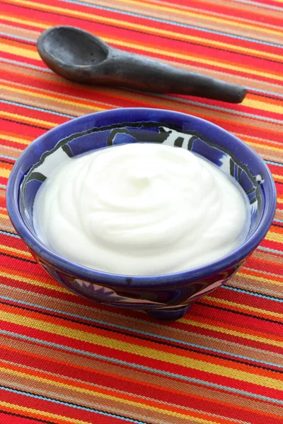 Delicious Sour Cream Traditional Ingredient France Russia Eastern European German — Stock Photo, Image