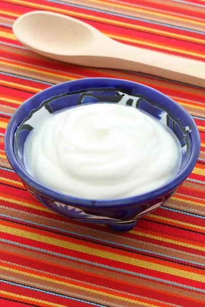 Delicious Sour Cream Traditional Ingredient France Russia Eastern European German — Stock Photo, Image