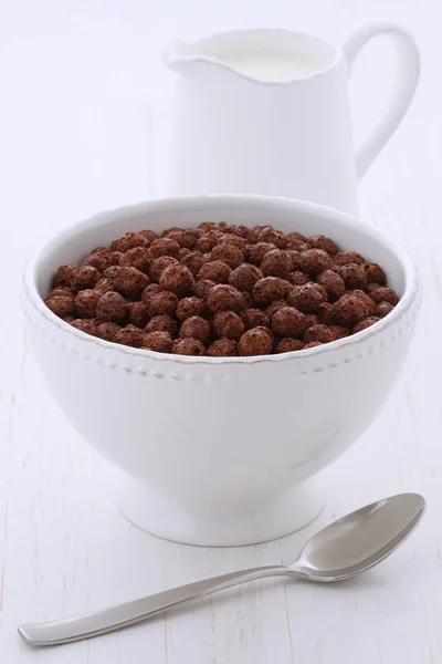 Delicioso Nutritivo Trigo Integral Aveia Cereais Chocolate Saboroso Engraçado Saudável — Fotografia de Stock