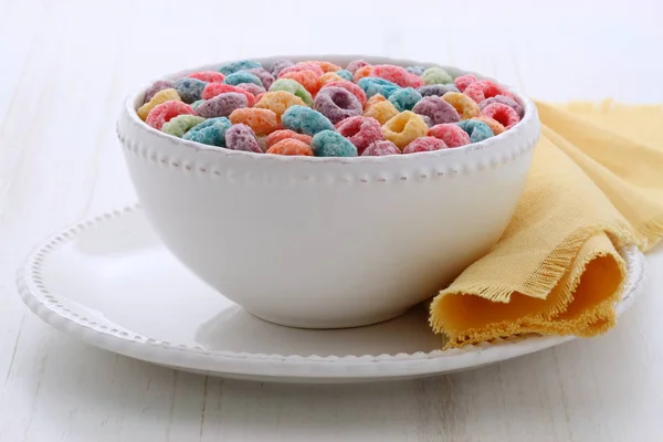 Kids Delicious Nutritious Cereal Loops — Stock Photo, Image