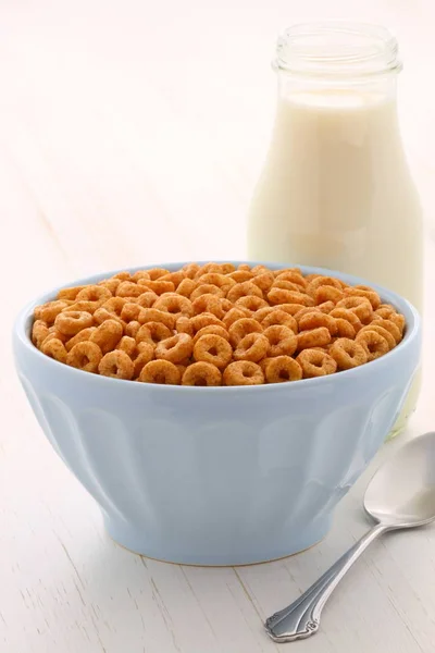 Deliziosa Nutriente Colazione Leggermente Tostata Miele Noci Cereali Loop Stile — Foto Stock