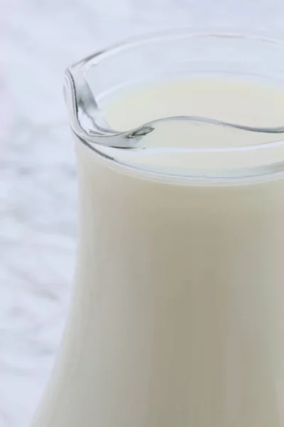 Délicieux Lait Frais Une Des Principales Sources Nutrition — Photo