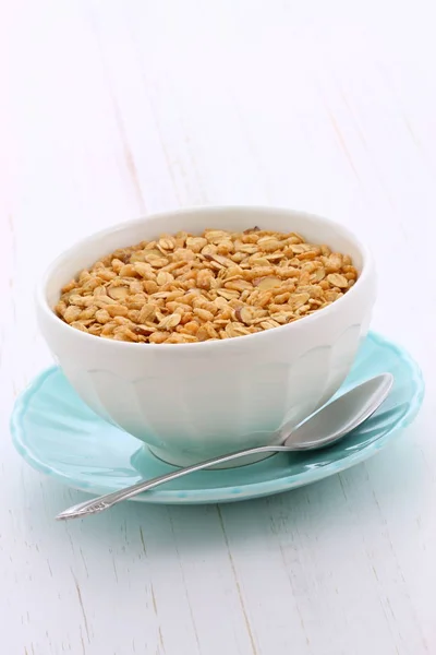 Delicious Nutritious Lightly Toasted Breakfast Muesli Granola Cereal — Stock Photo, Image
