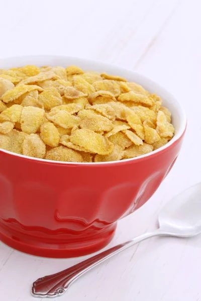 Leckere Und Nahrhafte Frühstück Cornflakes Auf Retro Vintage Styling — Stockfoto