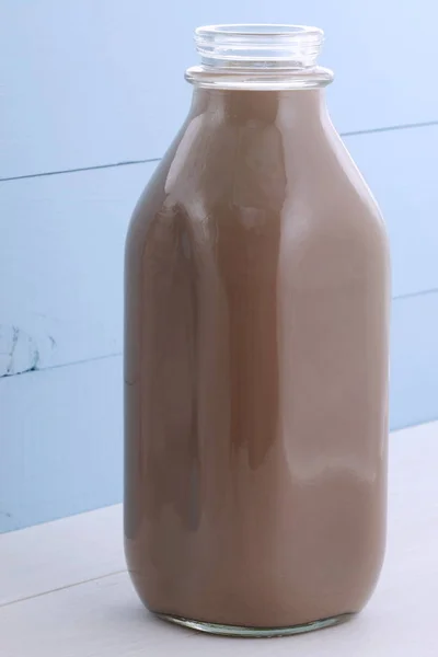 Delicious Fresh Chocolate Milk Vintage Styling — Stock Photo, Image