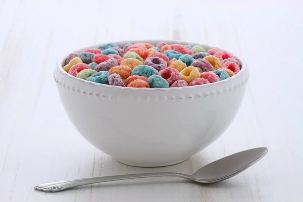 Kids Delicious Nutritious Cereal Loops — Stock Photo, Image