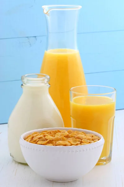 Lekker Gezond Cornflakes Gemaakt Met Verse Maïs Zaden — Stockfoto