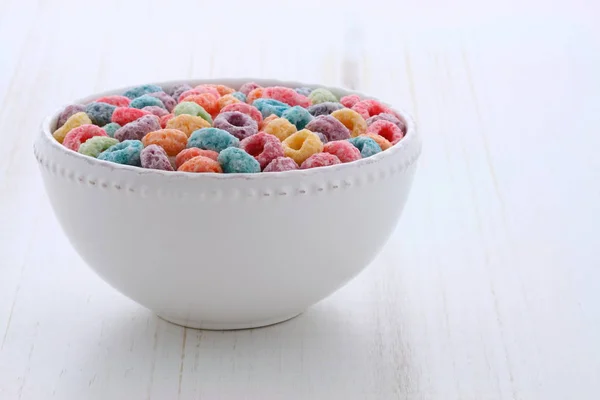 Kids Delicious Nutritious Cereal Loops — Stock Photo, Image