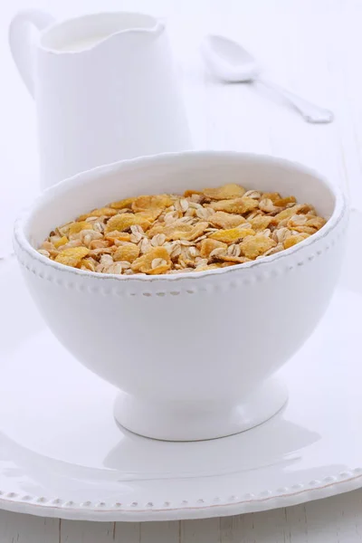 Delicious Nutritious Lightly Toasted Breakfast Muesli Granola Cereal Vintage Styling — Stock Photo, Image