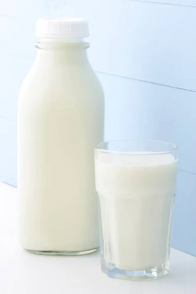 Delicious Nutritious Fresh Quart Milk Bottle — Stock Photo, Image