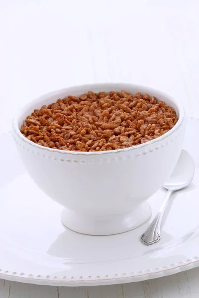 Delicious Nutritious Toasted Crisped Rice Chocolate Cereal — Stock Photo, Image