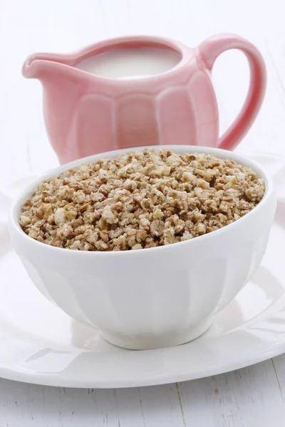 Heerlijke Voedzame Organische Muesli Muesli Croustillant — Stockfoto