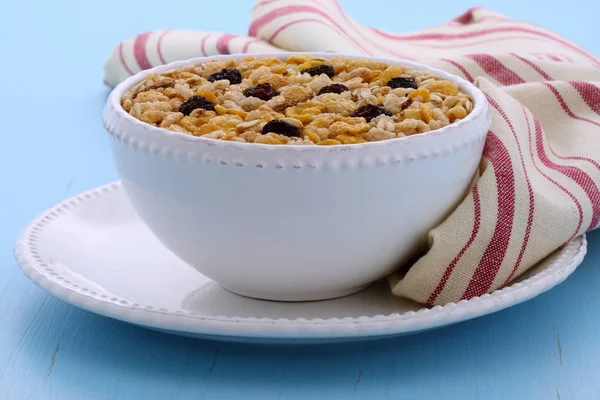 Delicious Nutritious Lightly Toasted Breakfast Muesli Granola Cereal Vintage Styling — Stock Photo, Image