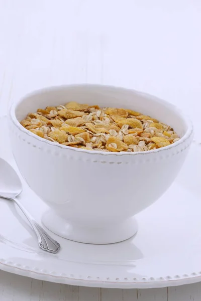 Delizioso Nutriente Leggermente Tostato Colazione Muesli Cereali Granola Stile Vintage — Foto Stock