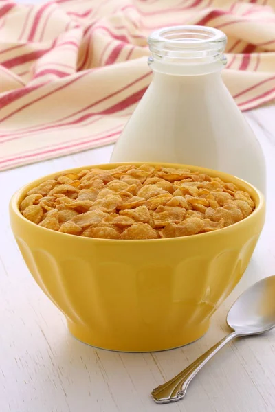 Leckere Und Nahrhafte Frühstück Cornflakes Auf Retro Vintage Styling — Stockfoto