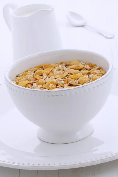 Delicious Nutritious Lightly Toasted Breakfast Muesli Granola Cereal Vintage Styling Stock Photo