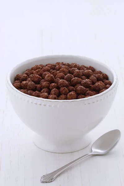 Delicious Nutritious Whole Wheat Oats Chocolate Cereal Flavorful Funny Healthy — Stock Photo, Image