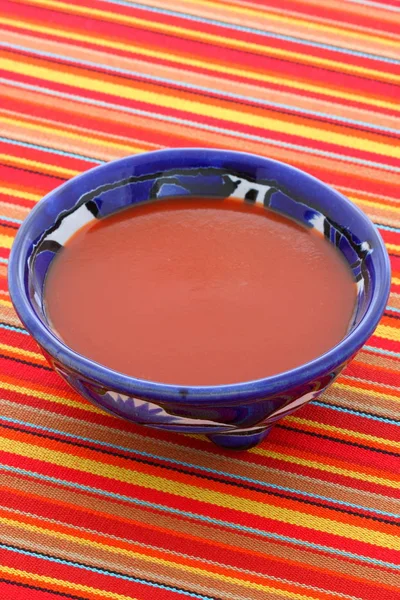 Salsa Chaude Mexicaine Artisanale Sur Bol Talavera Vintage Avec Une — Photo